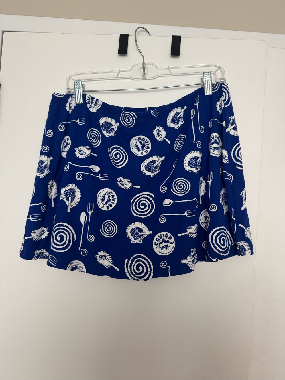 Lisa Says Gah Blue & White-Print Skort